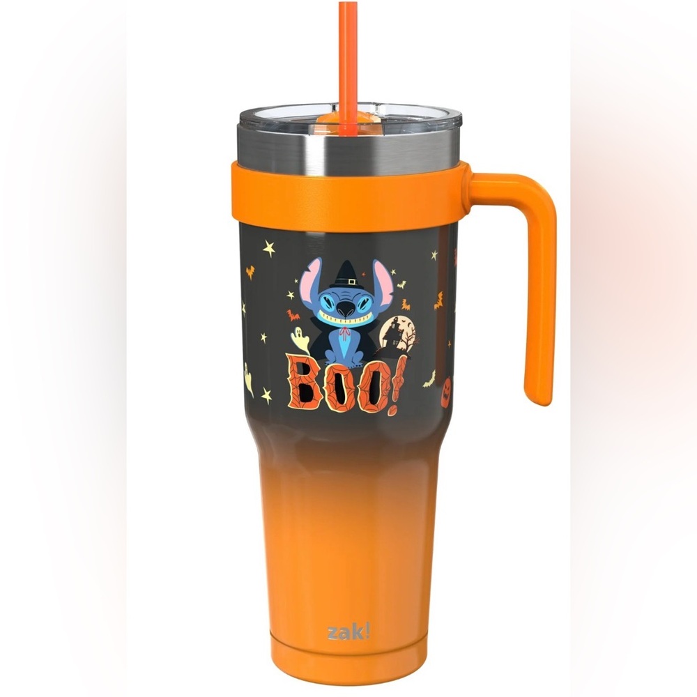 Zak Designs 40oz Stitch Halloween Straw Handle Tumbler Insulated Stainless Steel